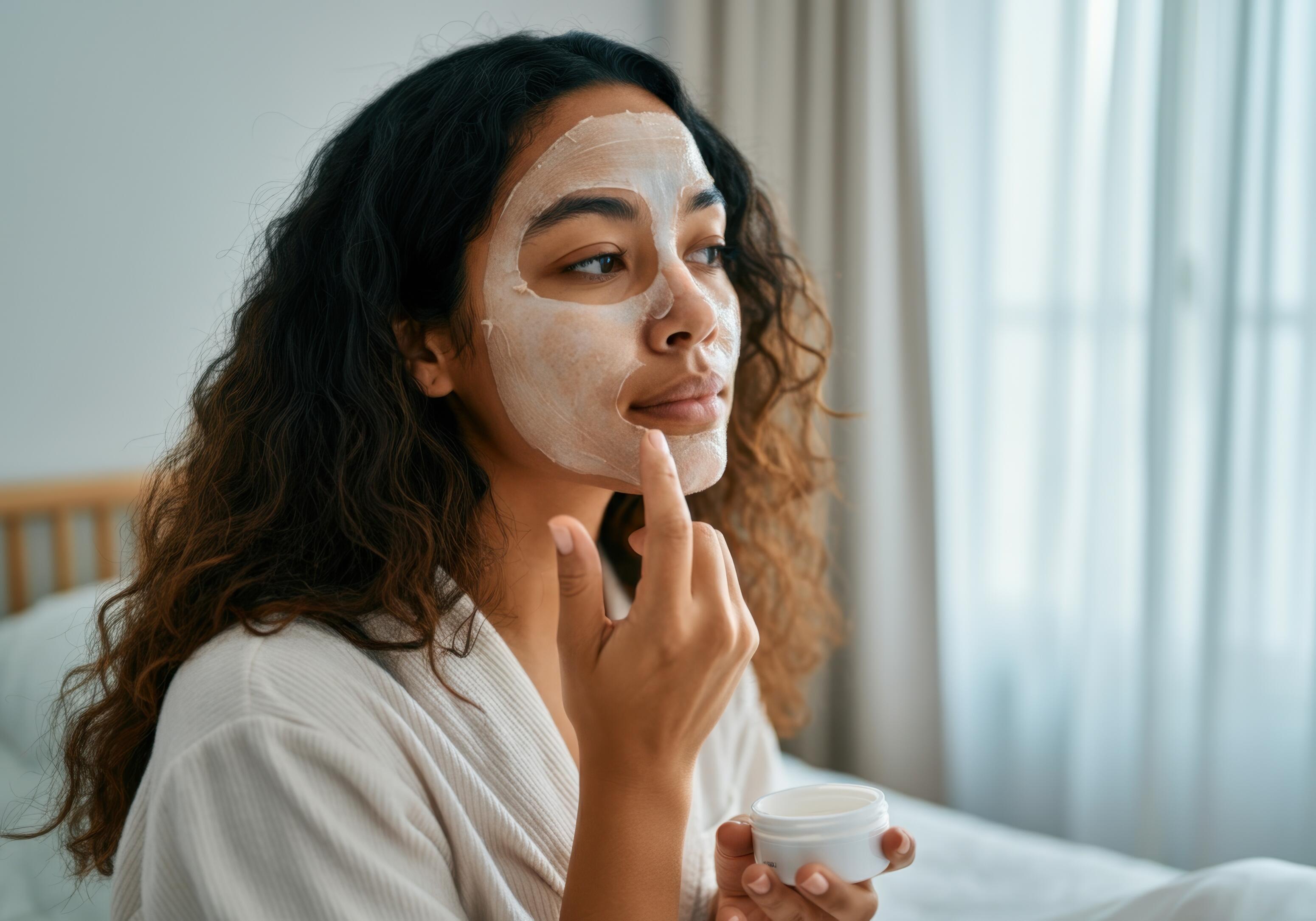 Mascarilla antiacné para la barbilla